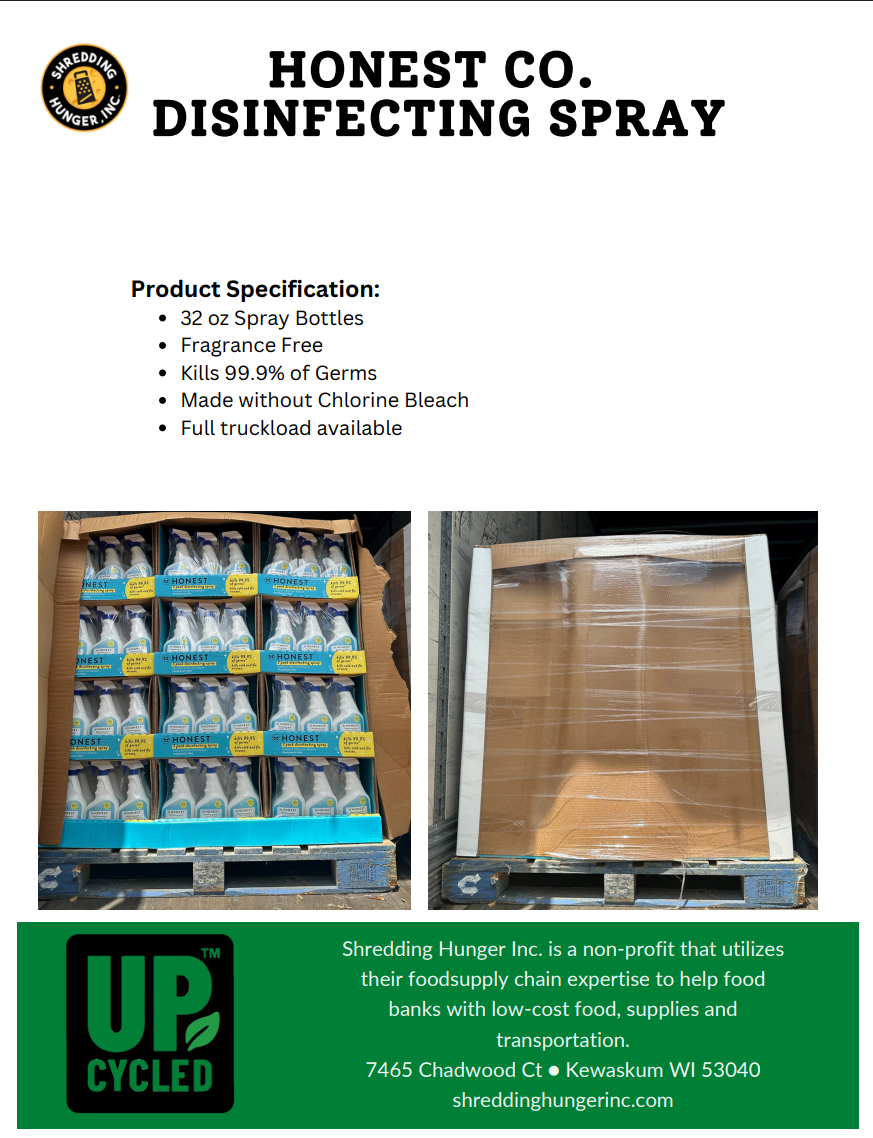 Honest Co. Disinfecting Spray Pallet